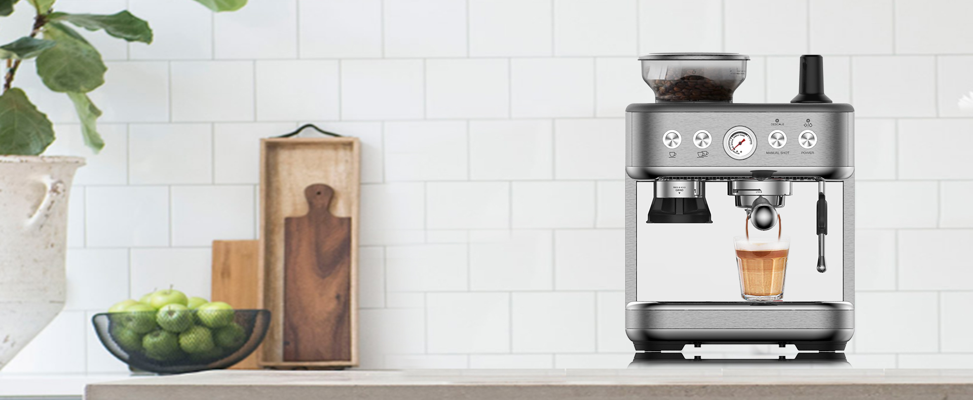 Espresso Coffee Maker with Grinder